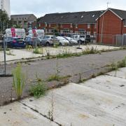 The site of the former garages in Lowestoft set for new homes. Picture: Mick Howes