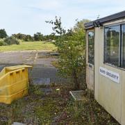 The former Sanyo factory site in south Lowestoft earmarked for 350 new homes. The former Sanyo security hut. Picture: Mick Howes