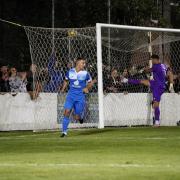 Jake Reed was on target for Lowestoft Town FC in their defeat against Ipswich Wanderers. Picture: Shirley D Whitlow