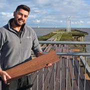Ben Llewellyn, director of Claremont Pier, on the newly re-decked pier in Lowestoft. Picture: Mick Howes