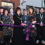 Interim Headteacher, Di Chester, with Mayor of Lowestoft, Sonia Barker at the grand opening of Horizon School in Lowestoft. Picture: Suffolk County Council