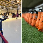 The 300 square meter ice rink opened on an indoor football pitch
