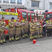Firefighters gathered to sing some Christmas carols and spread some festive cheer in Lowestoft
