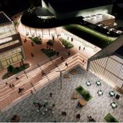 Conceptual image of the proposed public realm at night for the Cultural Quarter project in Lowestoft. Picture: Chaplin Farrant