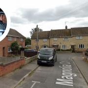 Magnolia Court in Lowestoft. Inset, a Suffolk Constabulary officer. Pictures: Google Images/ Newsquest