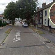 Kimberley Road in Kirkley, Lowestoft. Inset, a Suffolk Constabulary officer. Picture: Google Images/Newsquest