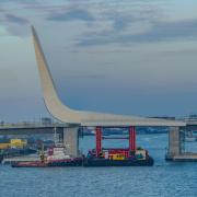 Luke Martin captures the installation of the main section of the Gull Wing bridge in Lowestoft. Picture: Luke Martin Photography
