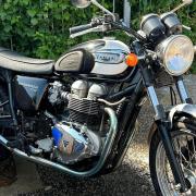 A Triumph motorcycle was stolen from a shed in Lowestoft