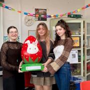 Madison Gayfer, Caitlin Holmes, Emma Reda Foundation Diploma in Art and Design ECC. Picture: Lowestoft Vision