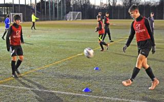 A football training session previously held at Barnards Soccer Centre in Lowestoft. The 3G playing surface now needs to be replaced, and the floodlight system needs upgrading. Pictures: Mick Howes
