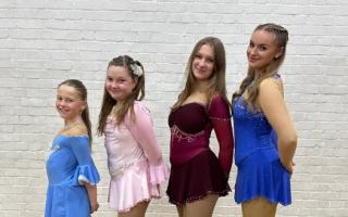 Waveney Roller Skating Club members who performed at the Medway Cup Dance event in Hearne Bay.