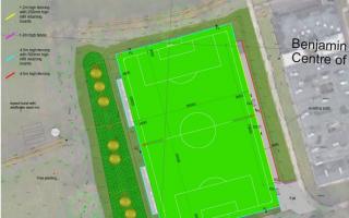 Plans for a new artificial grass pitch (AGP) with spectator area at Benjamin Britten Music Academy in Lowestoft have been approved. Picture: MUGA UK Ltd