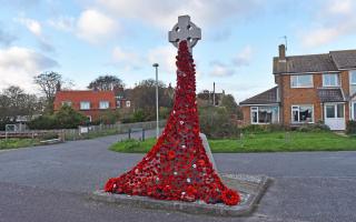 The amazing display of poppies adorning the Pakefield War Memorial in Lowestoft ahead of Remembrance services. Picture: Mick Howes