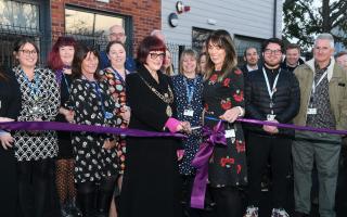 Interim Headteacher, Di Chester, with Mayor of Lowestoft, Sonia Barker at the grand opening of Horizon School in Lowestoft. Picture: Suffolk County Council