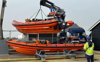 Edna May has arrived at Southwold Lifeboat station